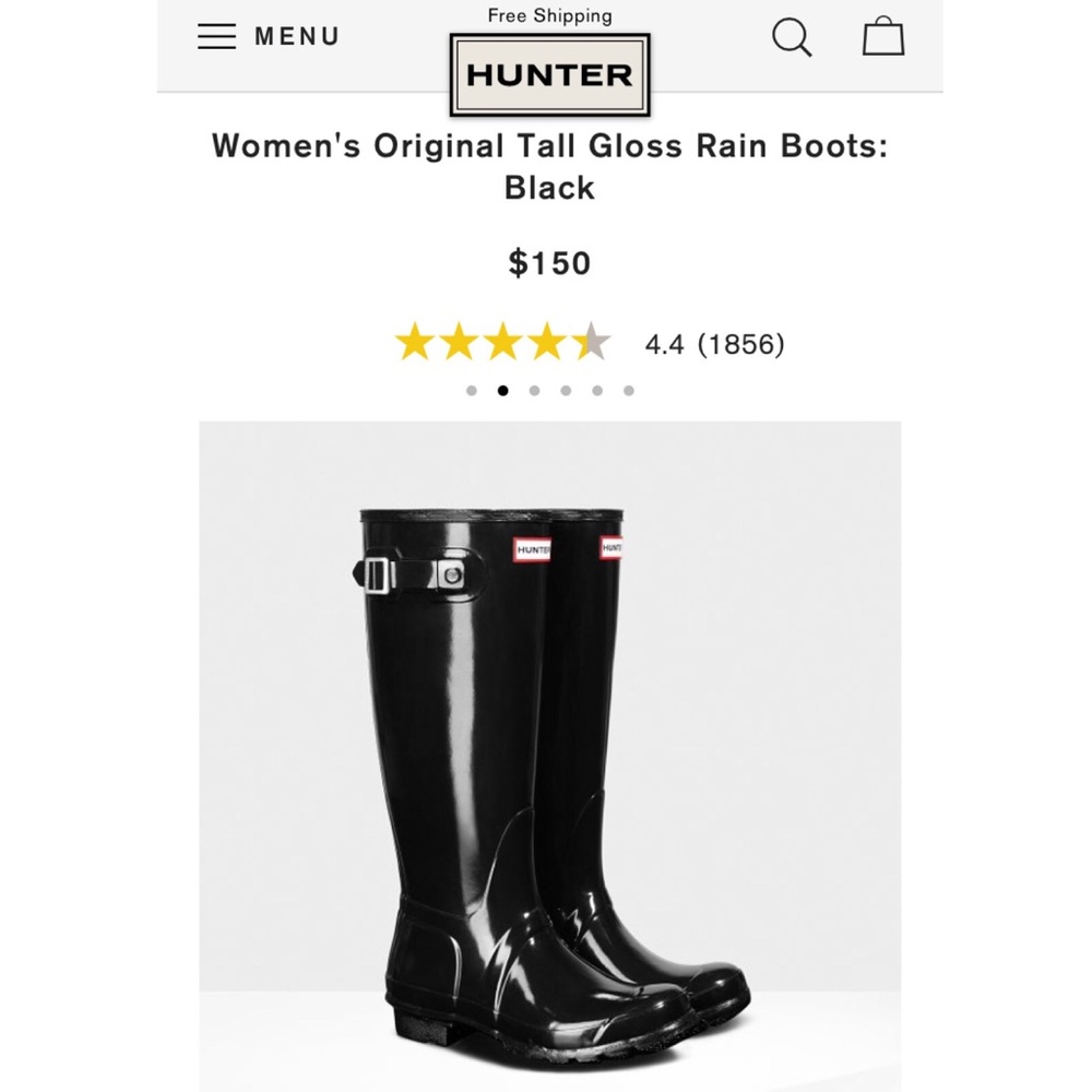 HUNTER Original Tall Gloss Rain Boots